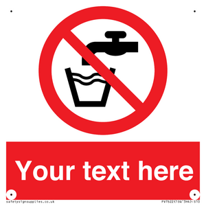 Custom prohibition not drinking water